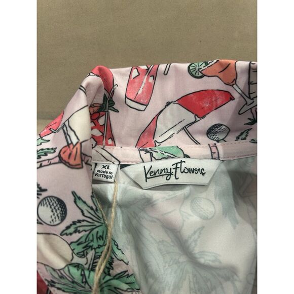 Kenny Flowers Mens XL Golf Polo Shirt Floral Hawaiian Multicolor - Picture 3 of 5